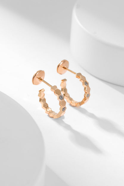 [Lumi Jewels]BEE LOVE DIAMOND HOOP EARRINGS