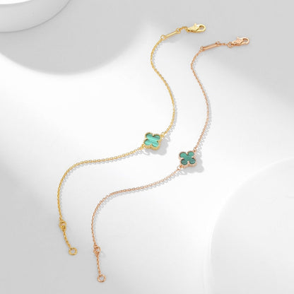 [Lumi Jewels]CLOVER BRACELET MALACHITE 1 MOTIF