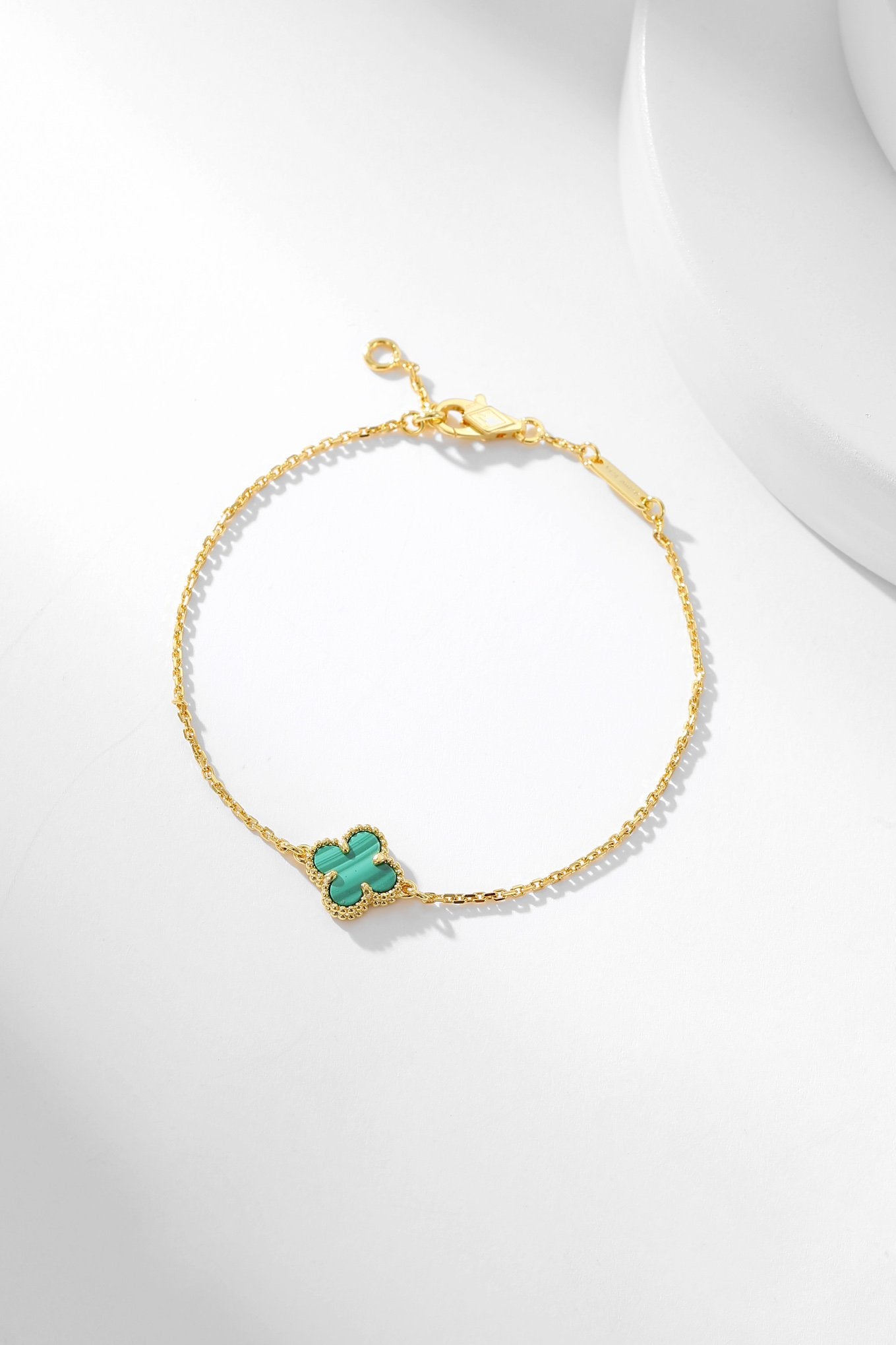 [Lumi Jewels]CLOVER BRACELET MALACHITE 1 MOTIF