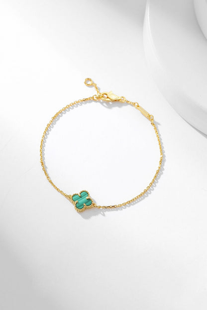 [Lumi Jewels]CLOVER BRACELET MALACHITE 1 MOTIF
