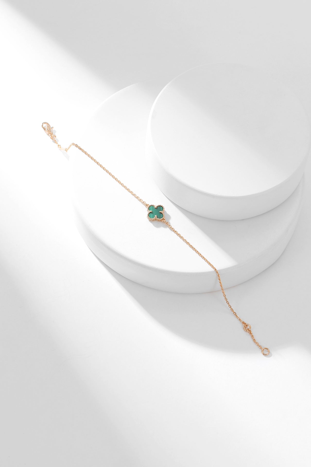 [Lumi Jewels]CLOVER BRACELET MALACHITE 1 MOTIF