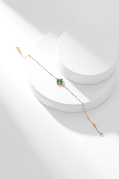 [Lumi Jewels]CLOVER BRACELET MALACHITE 1 MOTIF