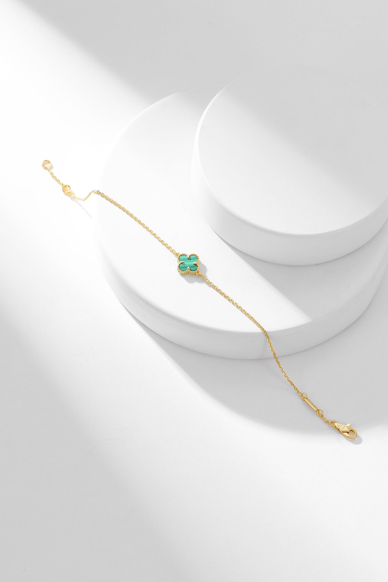 [Lumi Jewels]CLOVER BRACELET MALACHITE 1 MOTIF