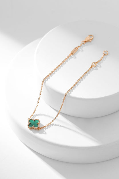 [Lumi Jewels]CLOVER BRACELET MALACHITE 1 MOTIF