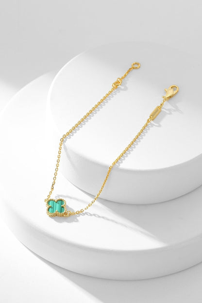 [Lumi Jewels]CLOVER BRACELET MALACHITE 1 MOTIF