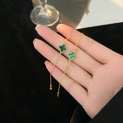 [Lumi Jewels]CLOVER BRACELET MALACHITE 1 MOTIF