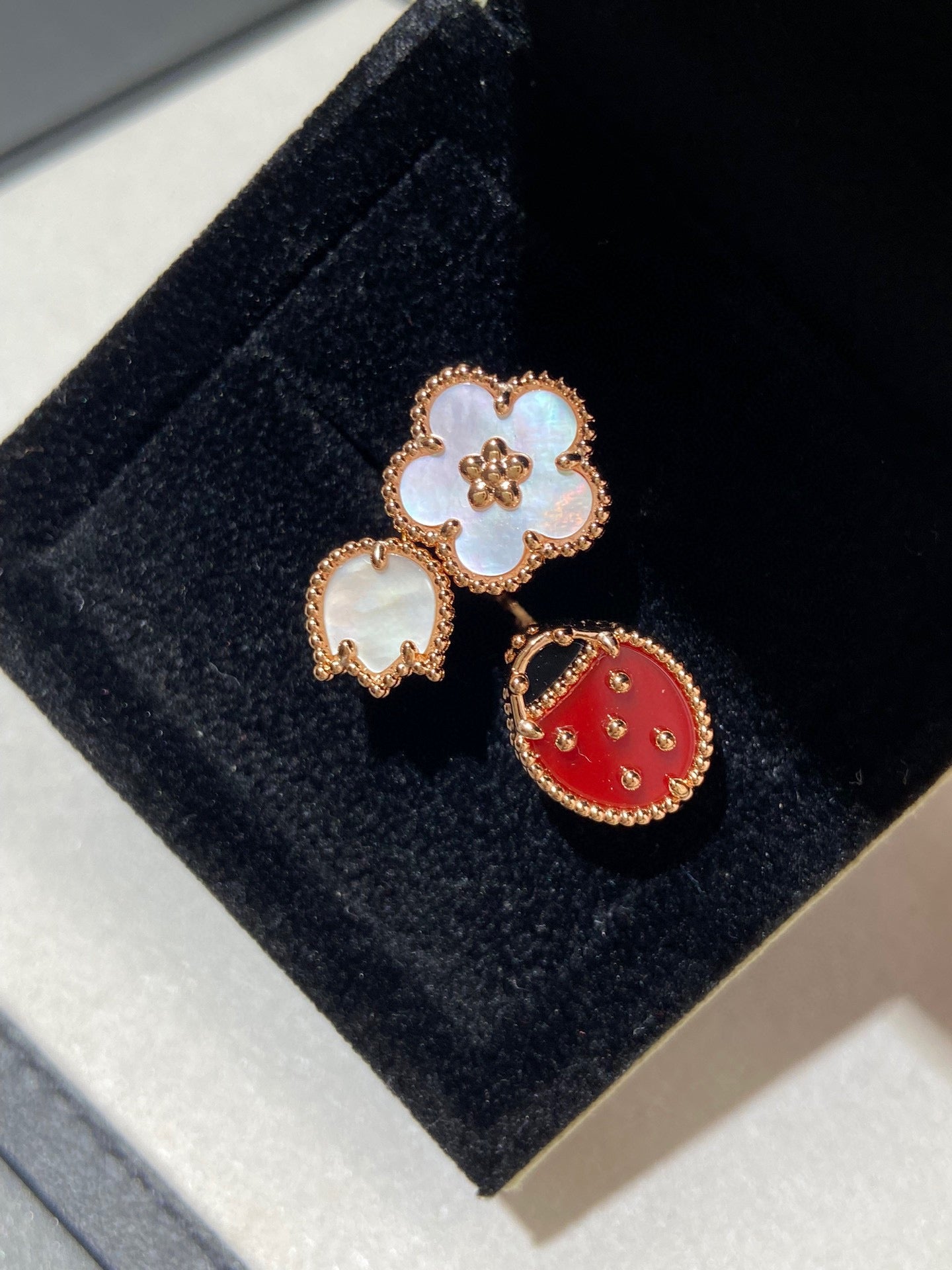 [Lumi Jewels]LUCKY 3 MOTIF ROSE GOLD RING