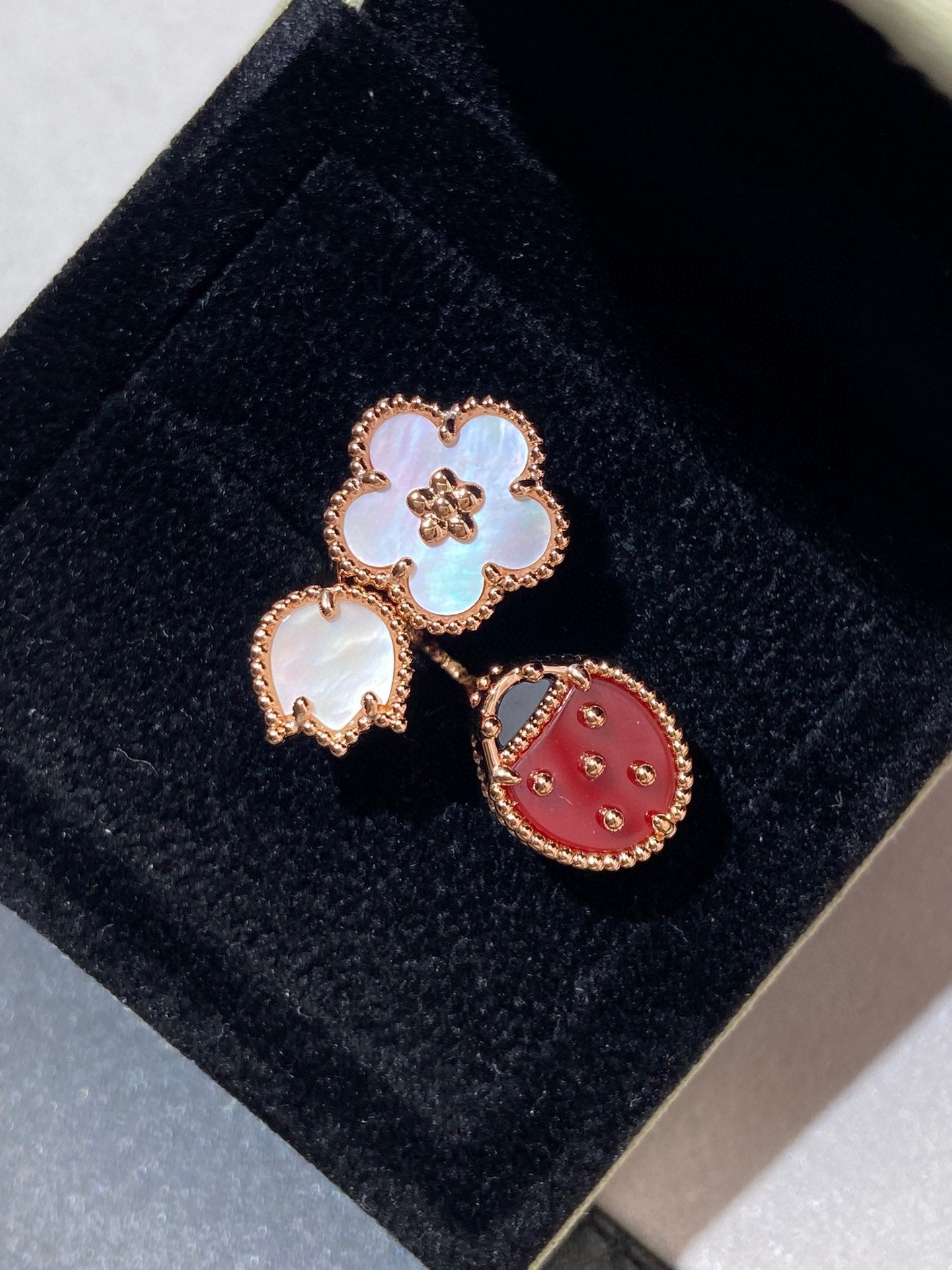 [Lumi Jewels]LUCKY 3 MOTIF ROSE GOLD RING