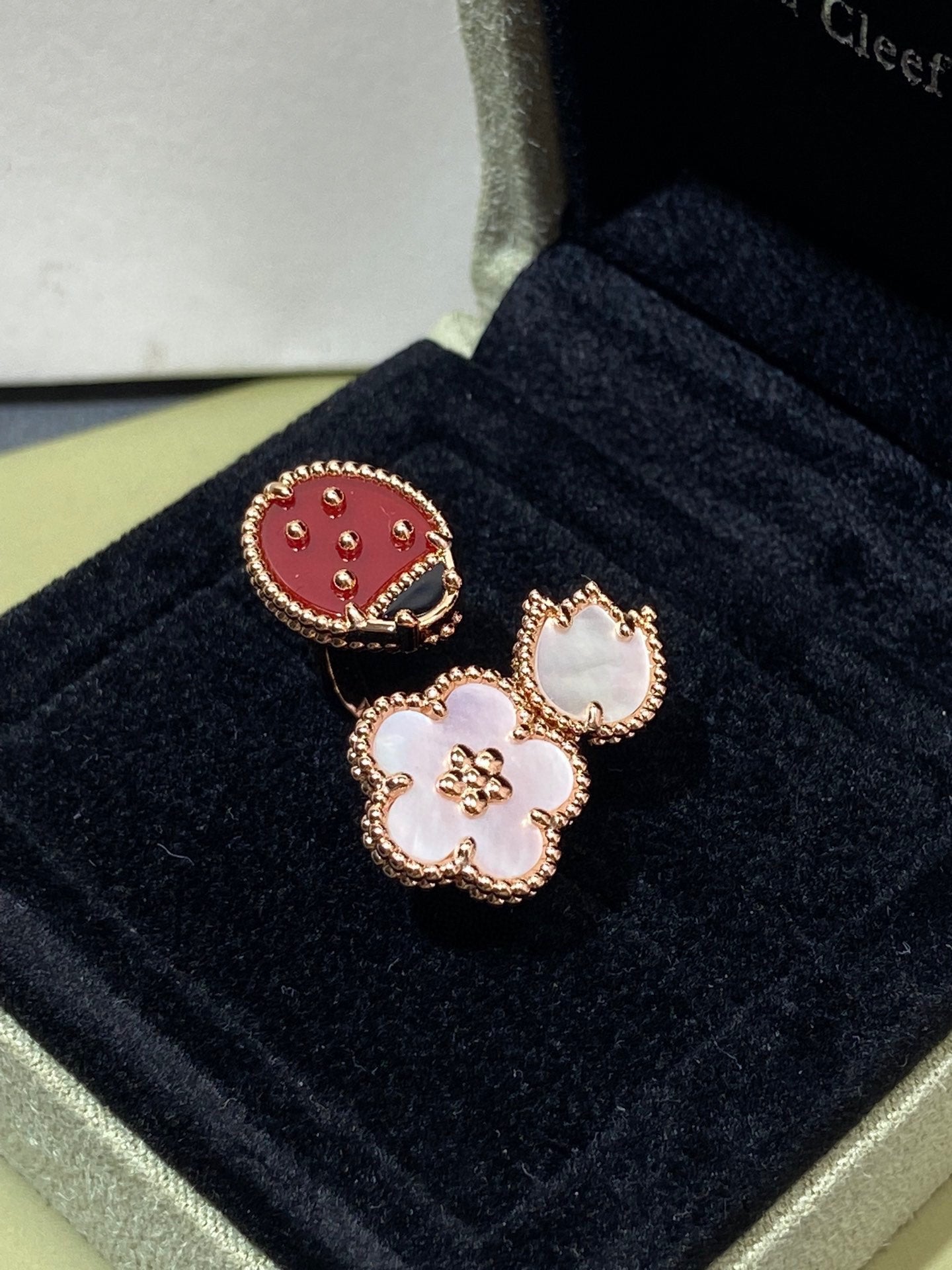 [Lumi Jewels]LUCKY 3 MOTIF ROSE GOLD RING