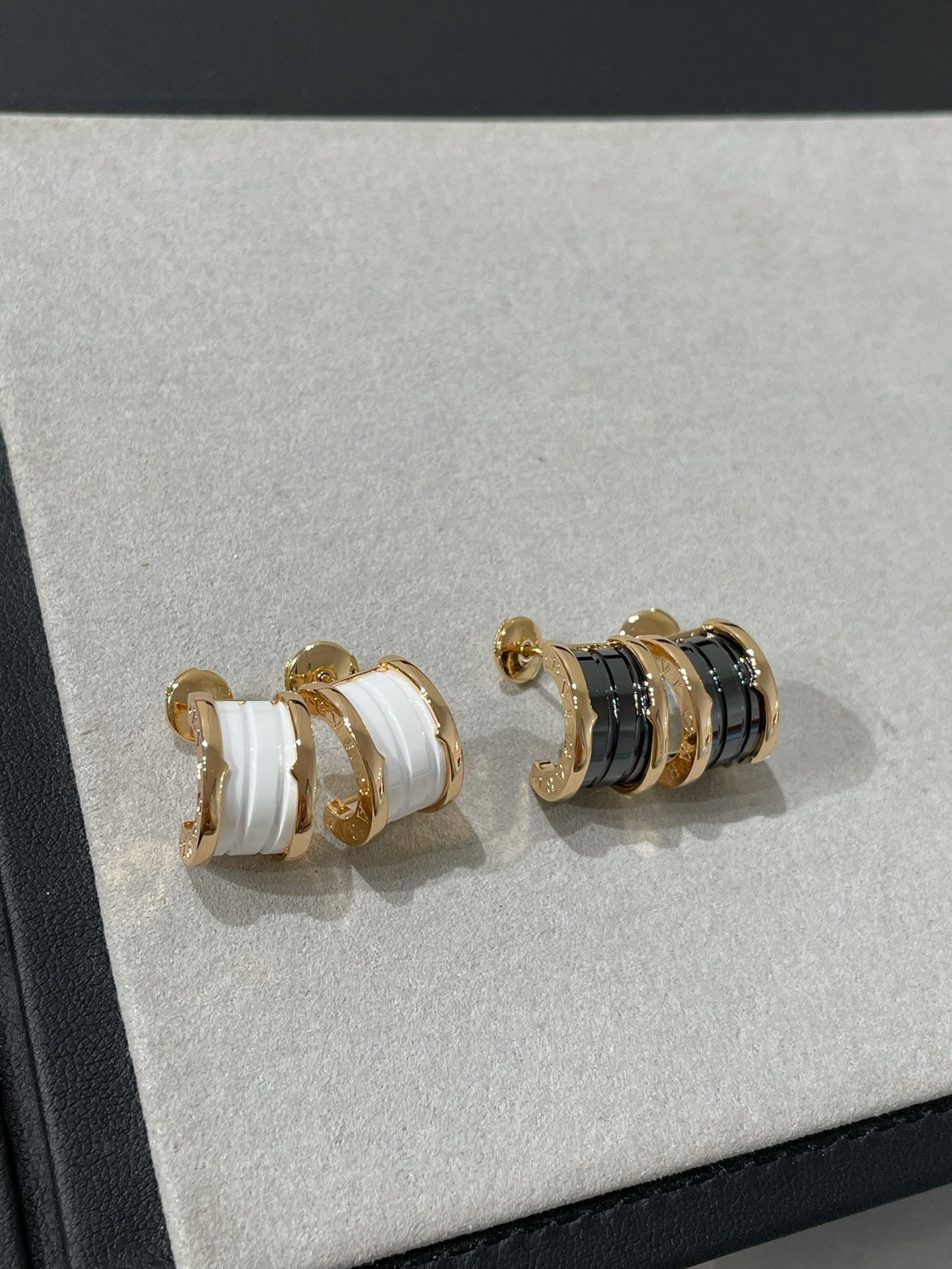 [Lumi Jewels]ZERO 1 PINK GOLD CERAMIC EARRINGS