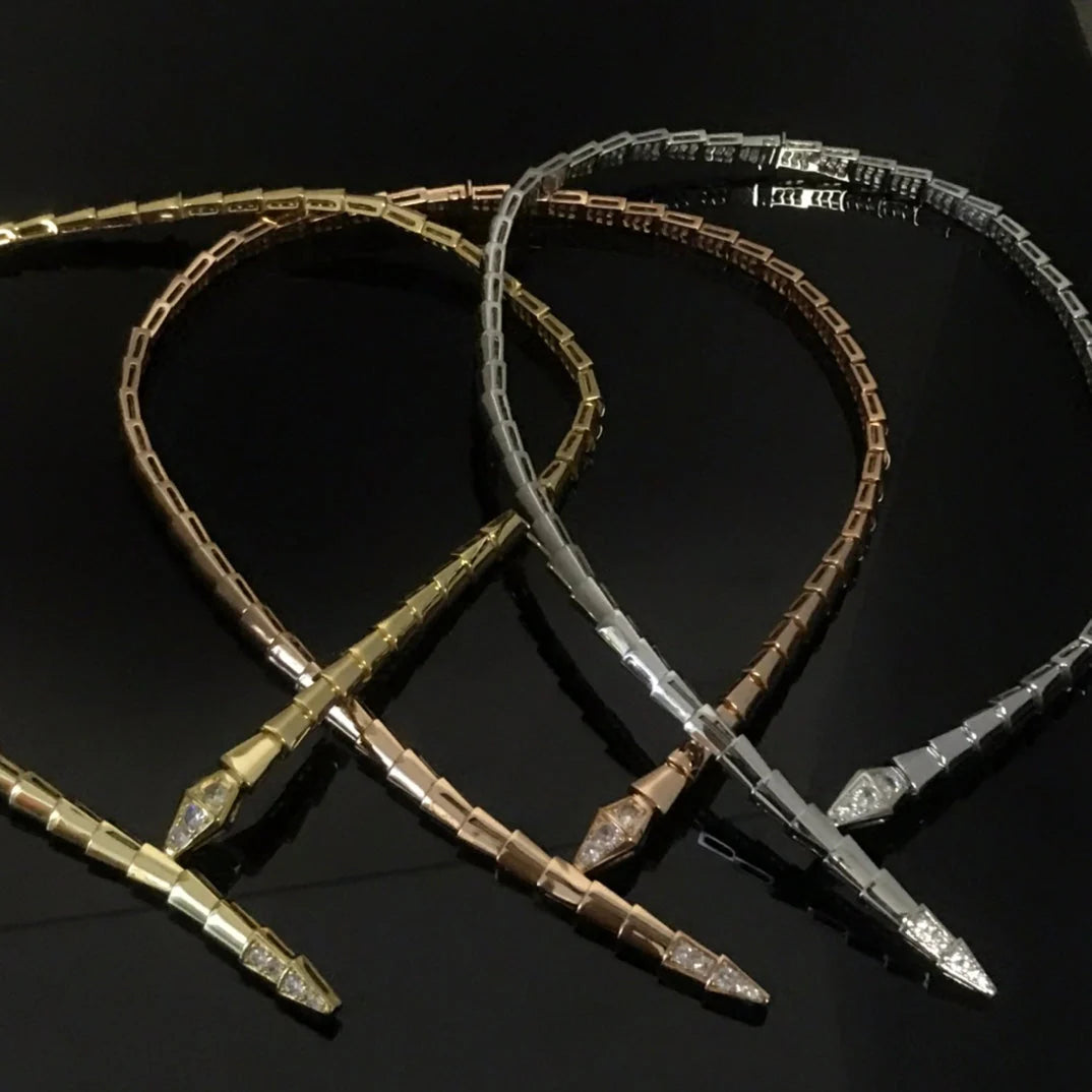 [Lumi Jewels]COLLIER SERPENTIN ARGENT DIAMANT