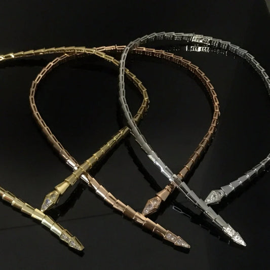 [Lumi Jewels]COLLIER SERPENTIN ARGENT DIAMANT