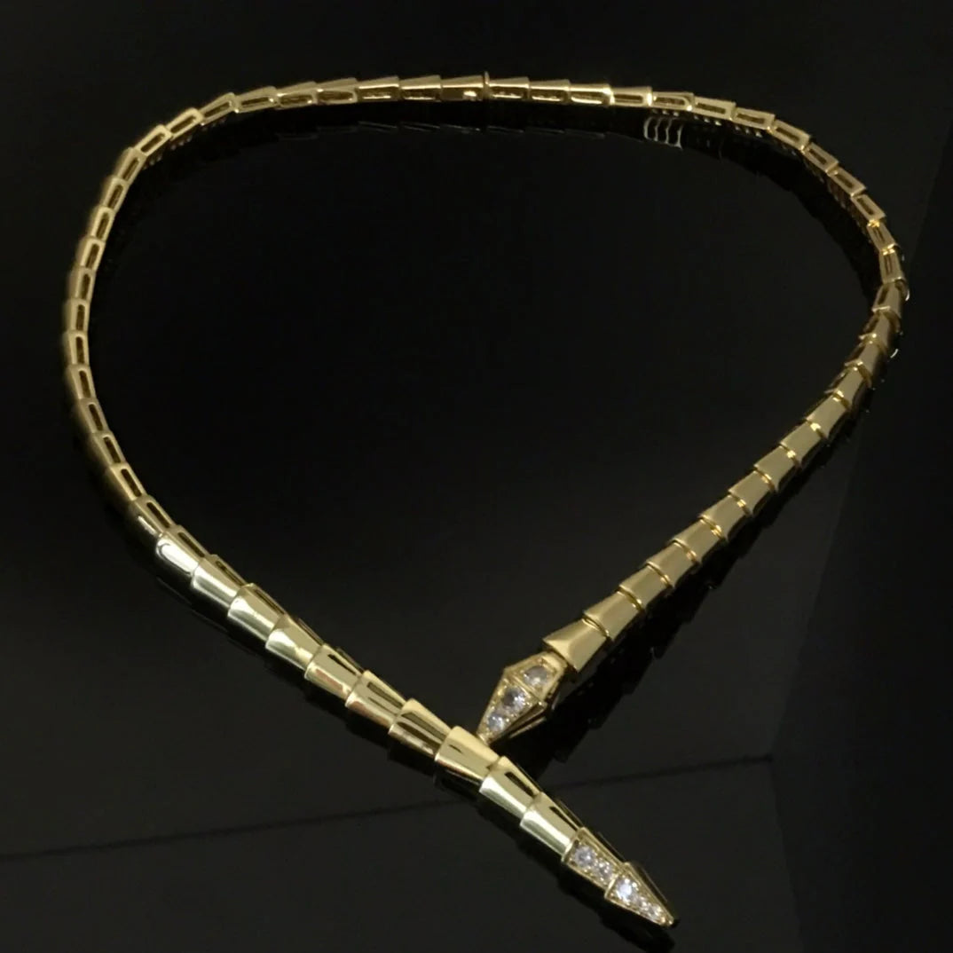 [Lumi Jewels]COLLIER SERPENTIN ARGENT DIAMANT