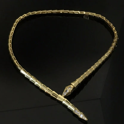 [Lumi Jewels]COLLIER SERPENTIN ARGENT DIAMANT
