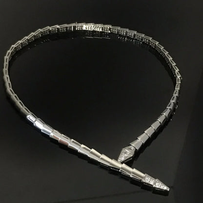 [Lumi Jewels]COLLIER SERPENTIN ARGENT DIAMANT