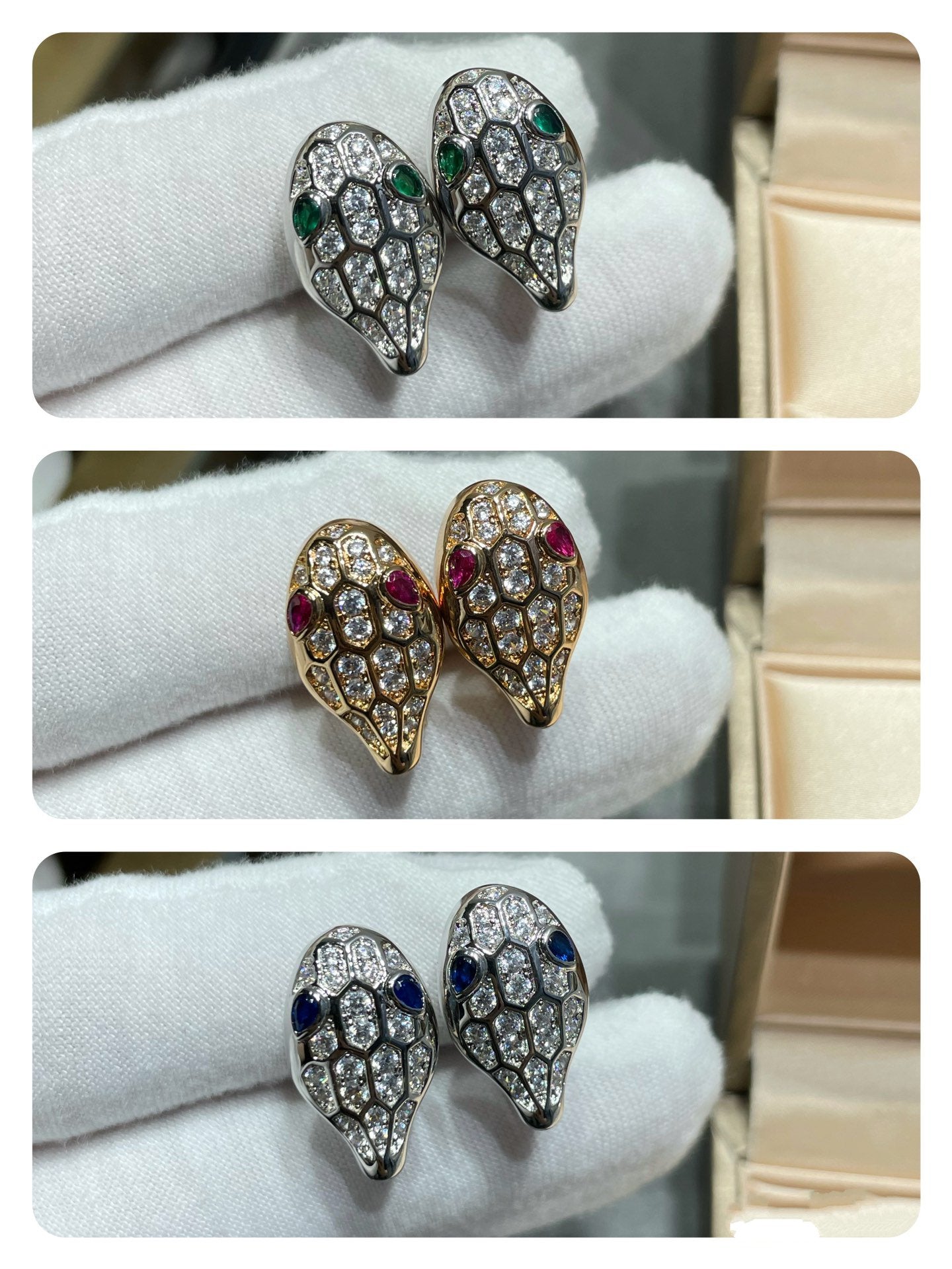 [Lumi Jewels]SERPENT DIAMOND STUD EARRINGS