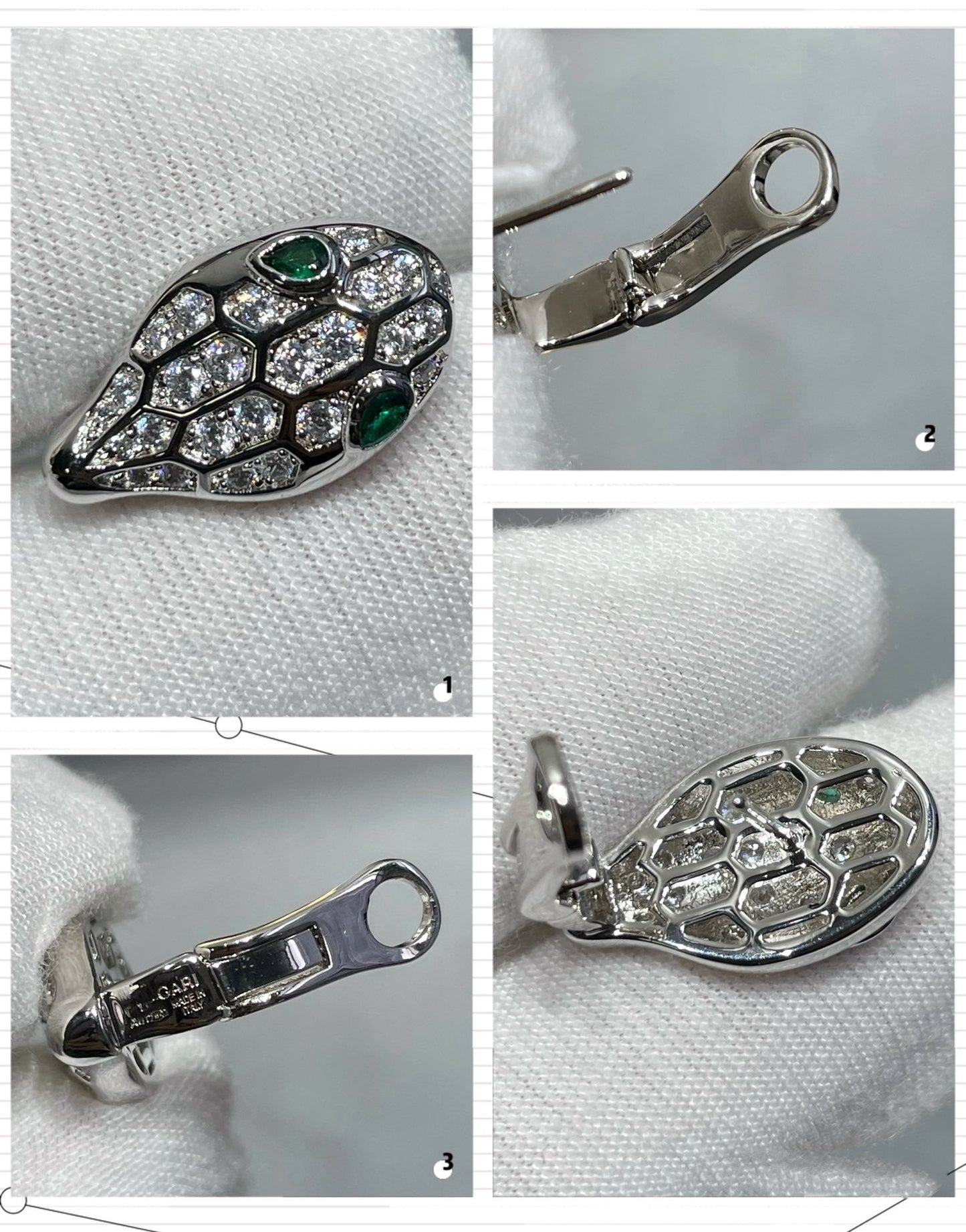 [Lumi Jewels]SERPENT DIAMOND STUD EARRINGS