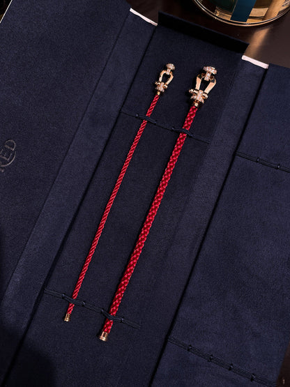 [Lumi Jewels]FORCE 10 HALF DIAMOND PINK GOLD RED CORDERI LARGE AND MEDIUM MODEL