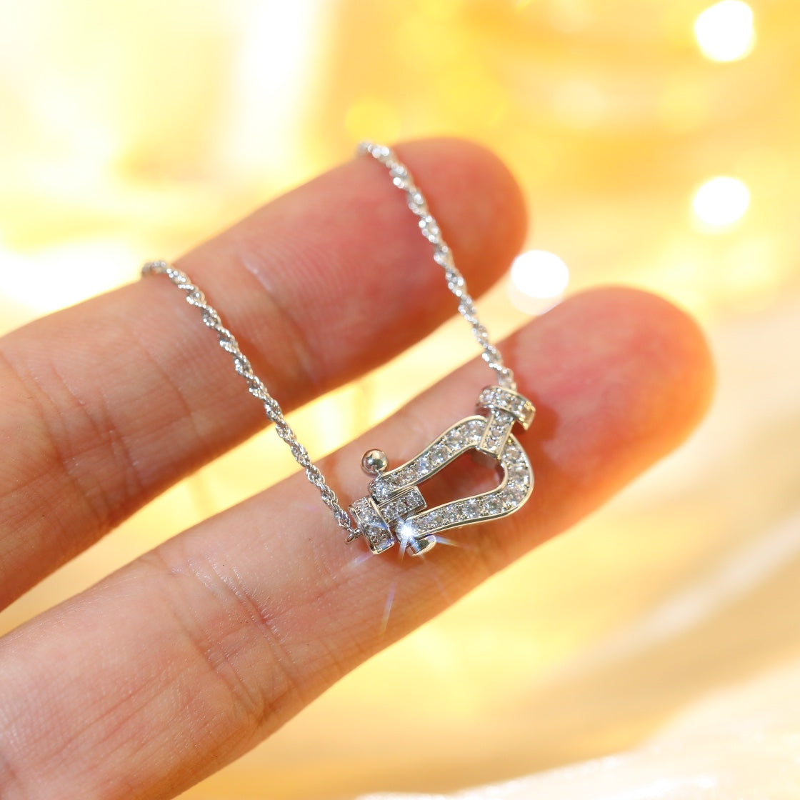 [Lumi Jewels]FORCE 10 DIAMOND SILVER NECKLACE MINI MODEL