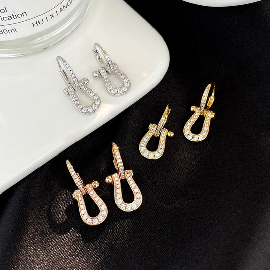 [Lumi Jewels]FORCE 10 FULL DIAMOND DROP EARRINGS MEDIUM MODEL