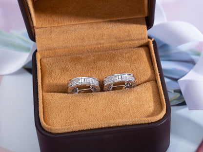 [Lumi Jewels]ZERO 1 MINI SILVER DIAMOND EARRINGS