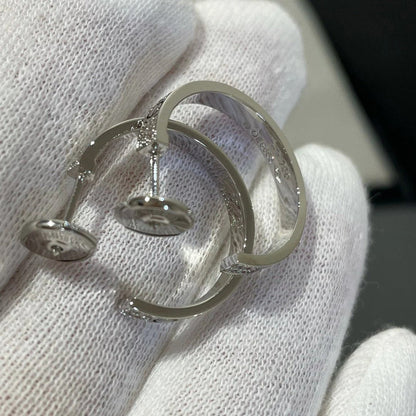 [Lumi Jewelery]LOVE EARRINGS 3.6MM DIAMOND PAVED