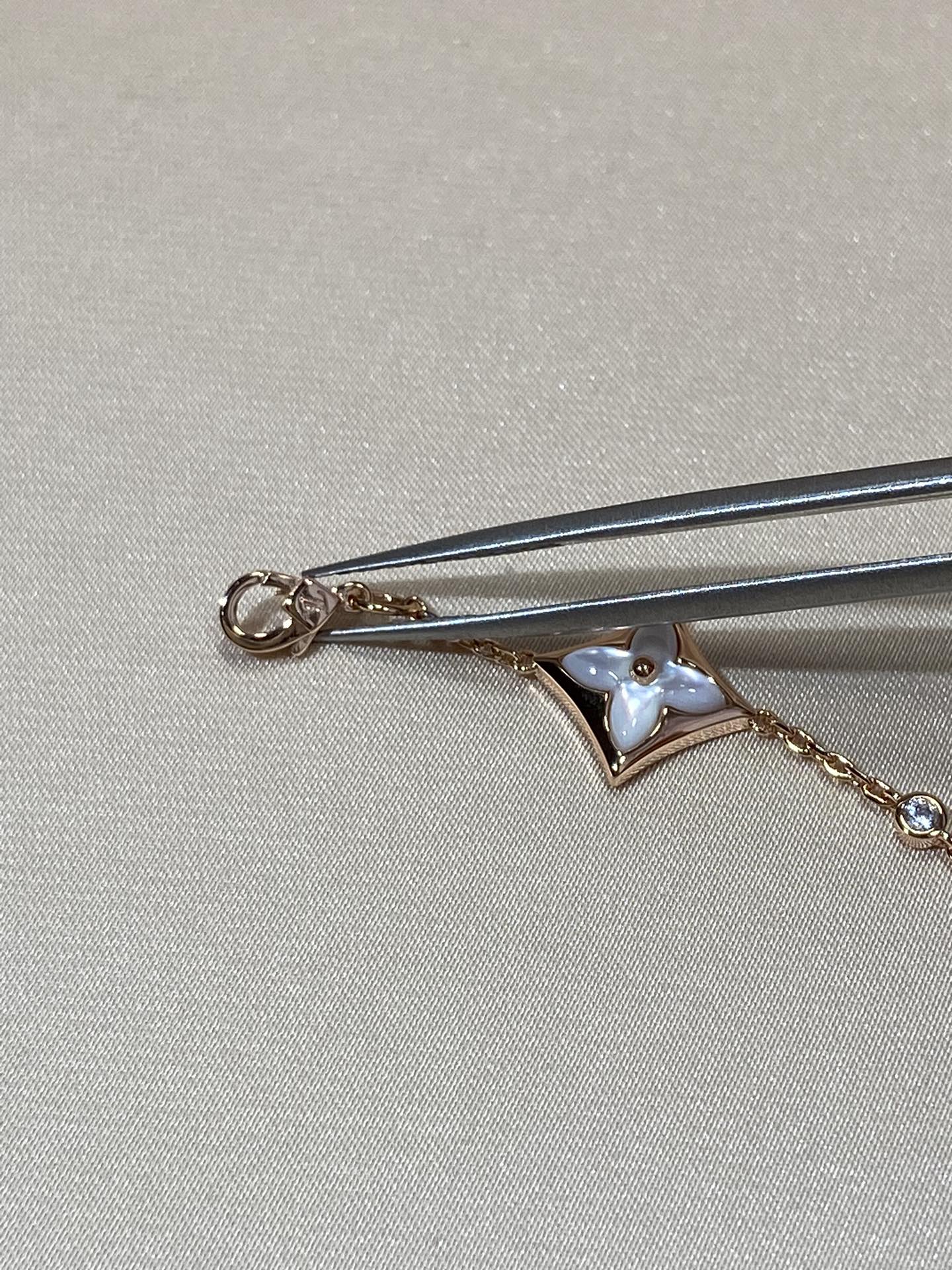 [Lumi Jewels]STAR 4 MOTIF MOP DIAMOND PINK GOLD BRACELET