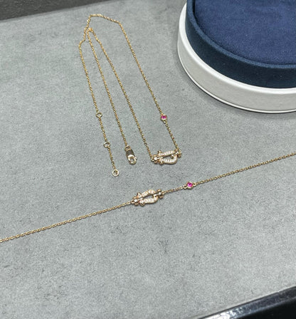 [Lumi Jewels]FORCE 10 DIAMOND PINK GOLD NECKLACE