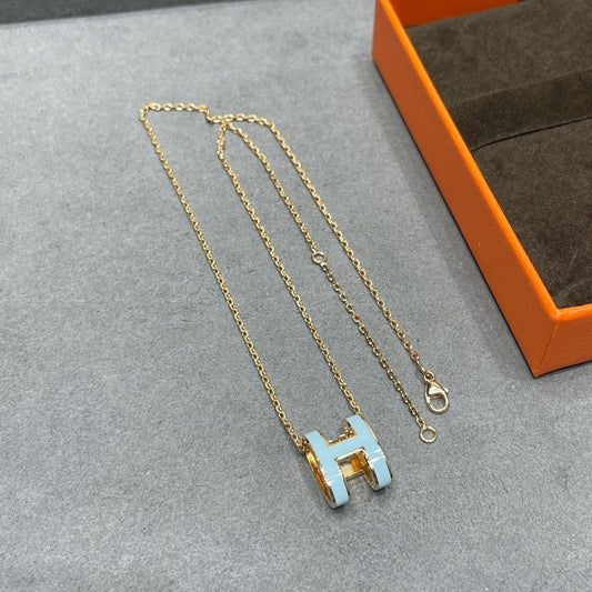[Lumi Jewels]POP H SKY BLUE NECKLACE