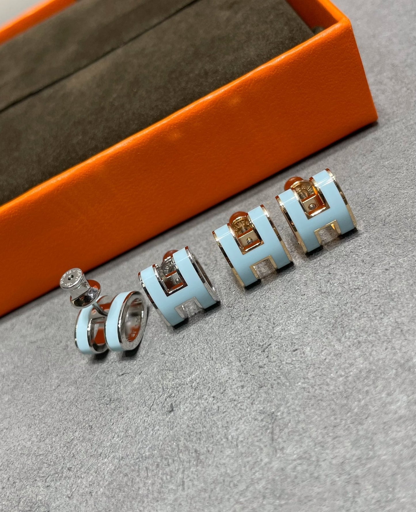 [Lumi Jewels]BOUCLES D'OREILLES PAPILLON BLEU CIEL