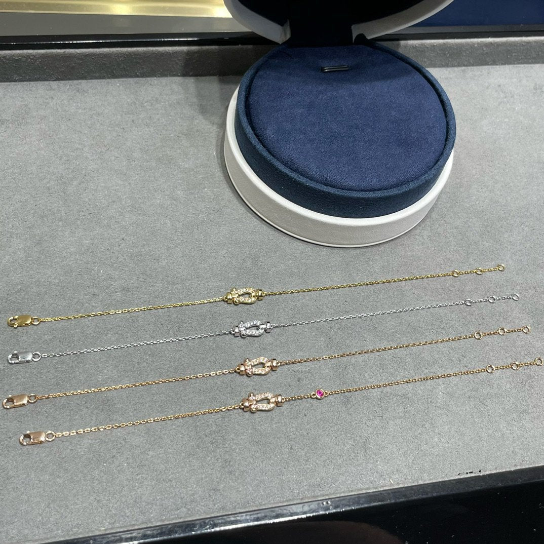 [Lumi Jewels]FORCE 10 DIAMOND CHAIN LINK PINK GOLD BRACELET