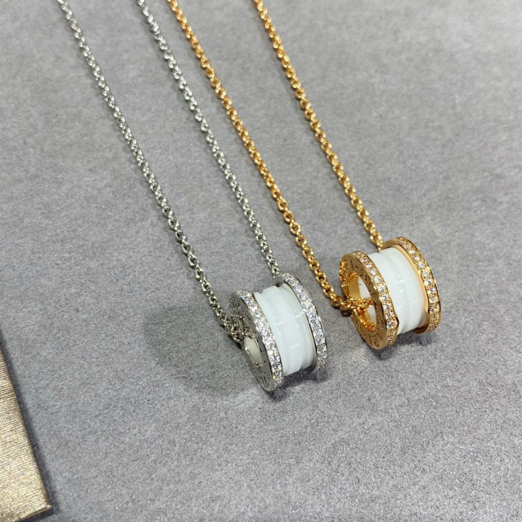 [Lumi Jewels]ZERO 1 DIAMOND CERAMIC NECKLACE