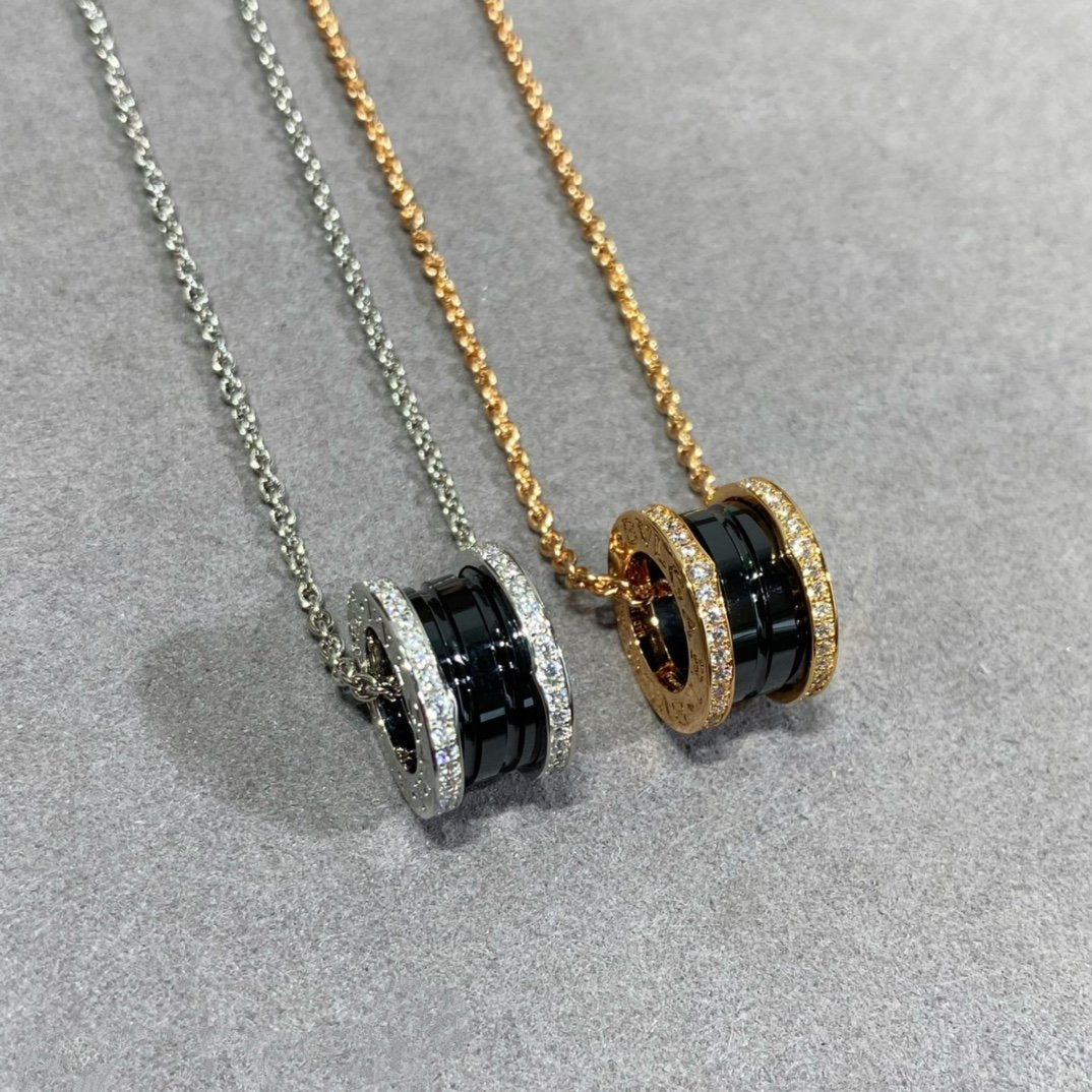 [Lumi Jewels]ZERO 1 DIAMOND CERAMIC NECKLACE