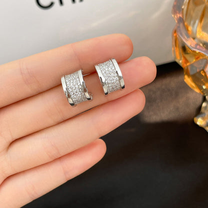 [Lumi Jewels]ZERO 1 DIAMOND PAVED EARRINGS