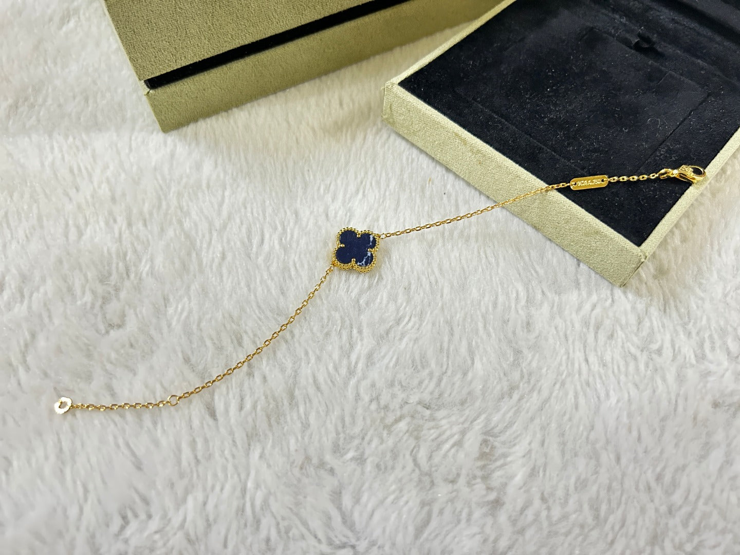 [Lumi Jewels]CLOVER 1 MOTIF PIETERSITE BRACELET