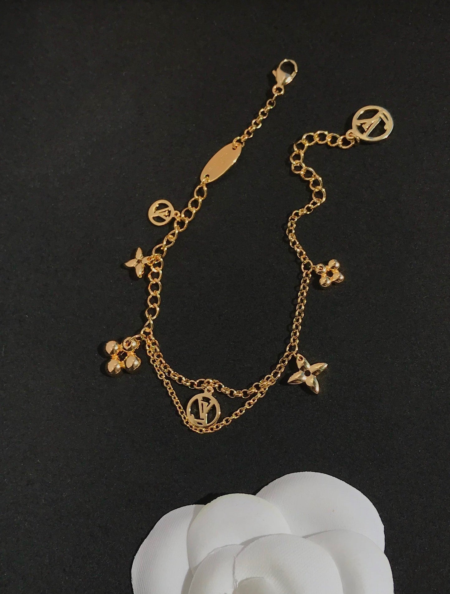 [Lumi Jewels]BLOOMING PINK GOLD MOP BRACELET