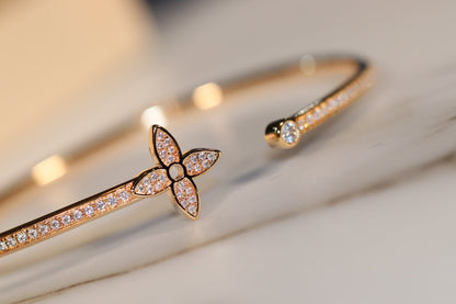 [Lumi Jewels]IDYLLE GOLD OPEN BRACELET DIAMOND PAVED