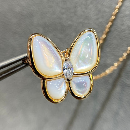 [Lumi Jewels]BUTTERFLY MOP DIAMOND NECKLACE