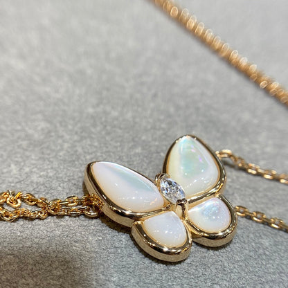 [Lumi Jewels]BUTTERFLY MOP DIAMOND NECKLACE