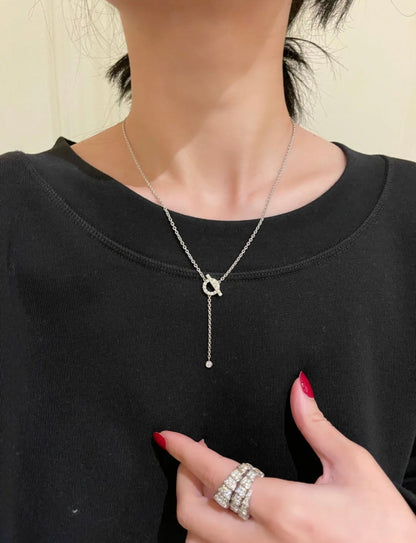[Lumi Jewels]FINESSE SILVER DIAMOND NECKLACE