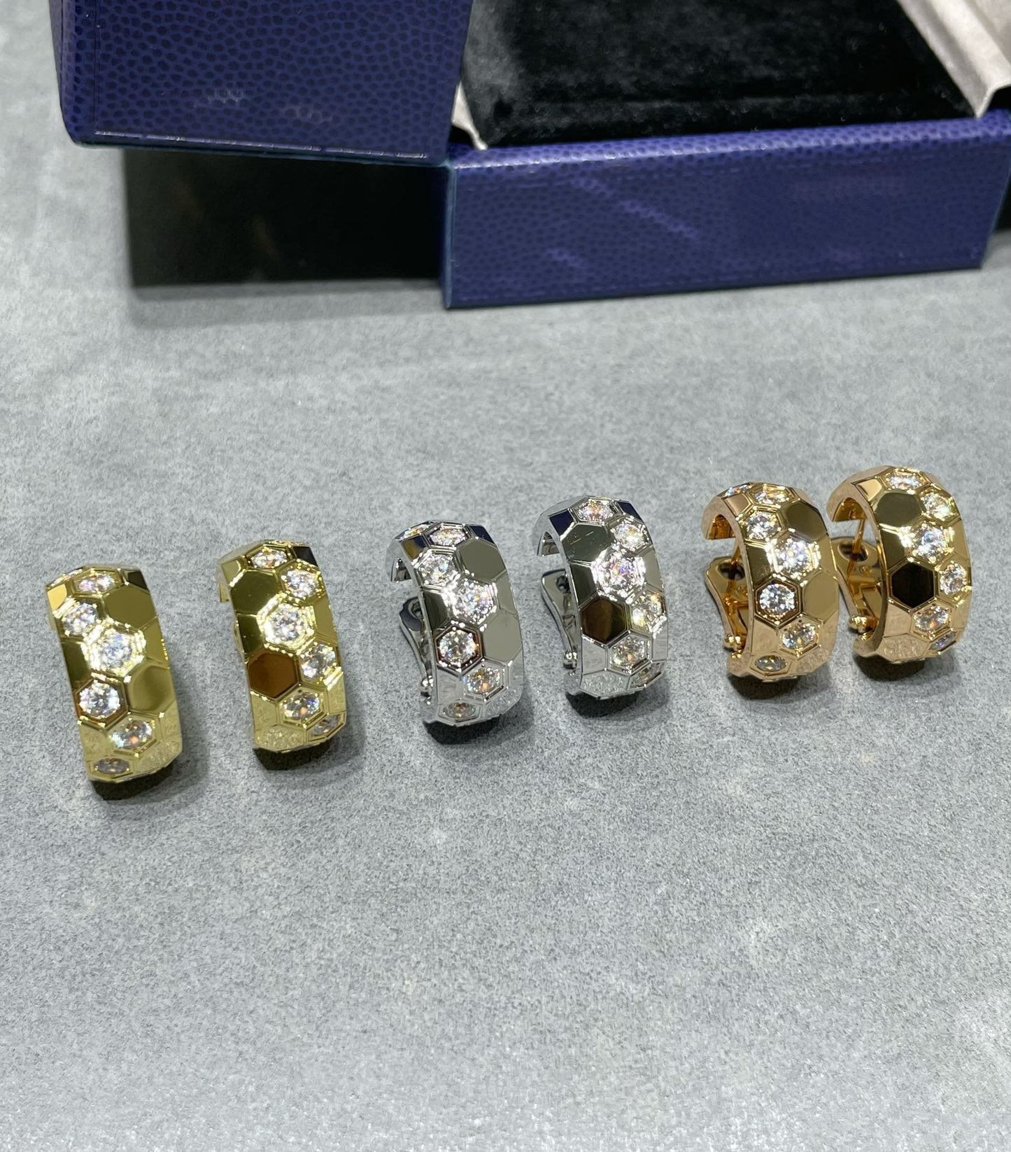 [Lumi Jewels]BEE LOVE DIAMOND HOOP EARRINGS