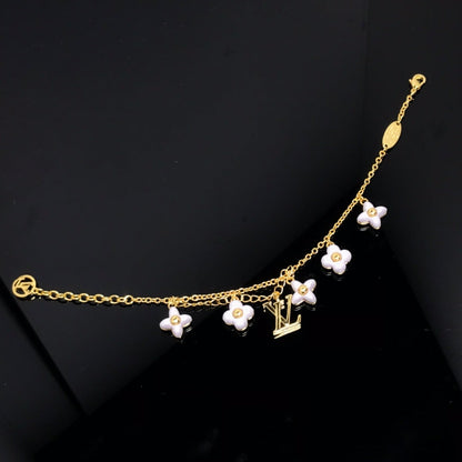 [Lumi Jewels]LOGO 6 MOTIF STAR AND SUN GOLD BRACELET