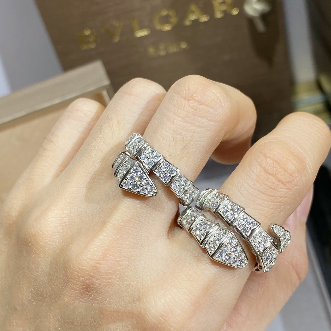 [Lumi Jewels]SERPENTI RING SILVER DIAMOND PAVED