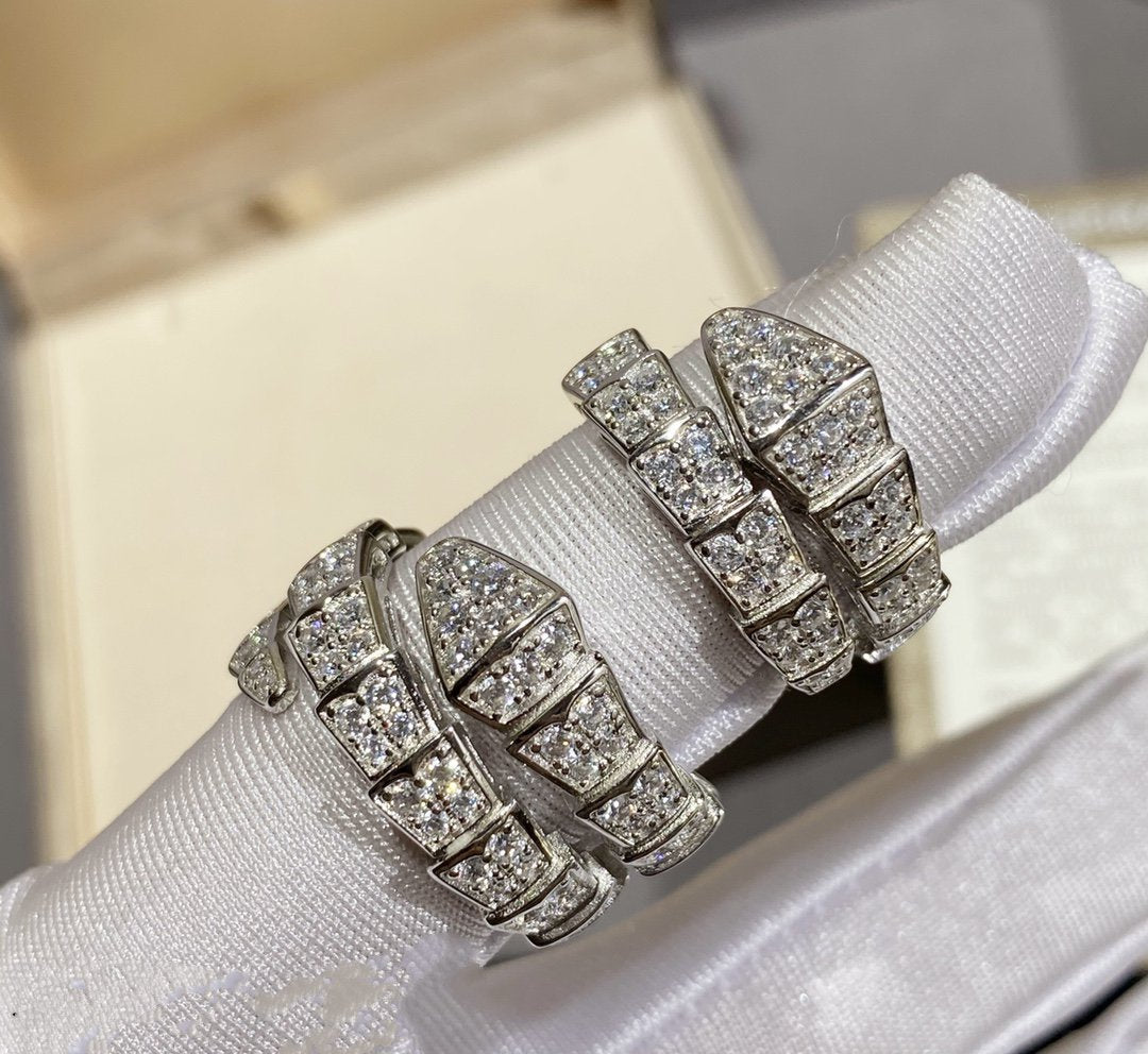 [Lumi Jewels]SERPENTI RING SILVER DIAMOND PAVED