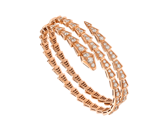 [Lumi Jewels]SERPENTI BRACELET PINK GOLD DIAMOND DOUBLE ROW