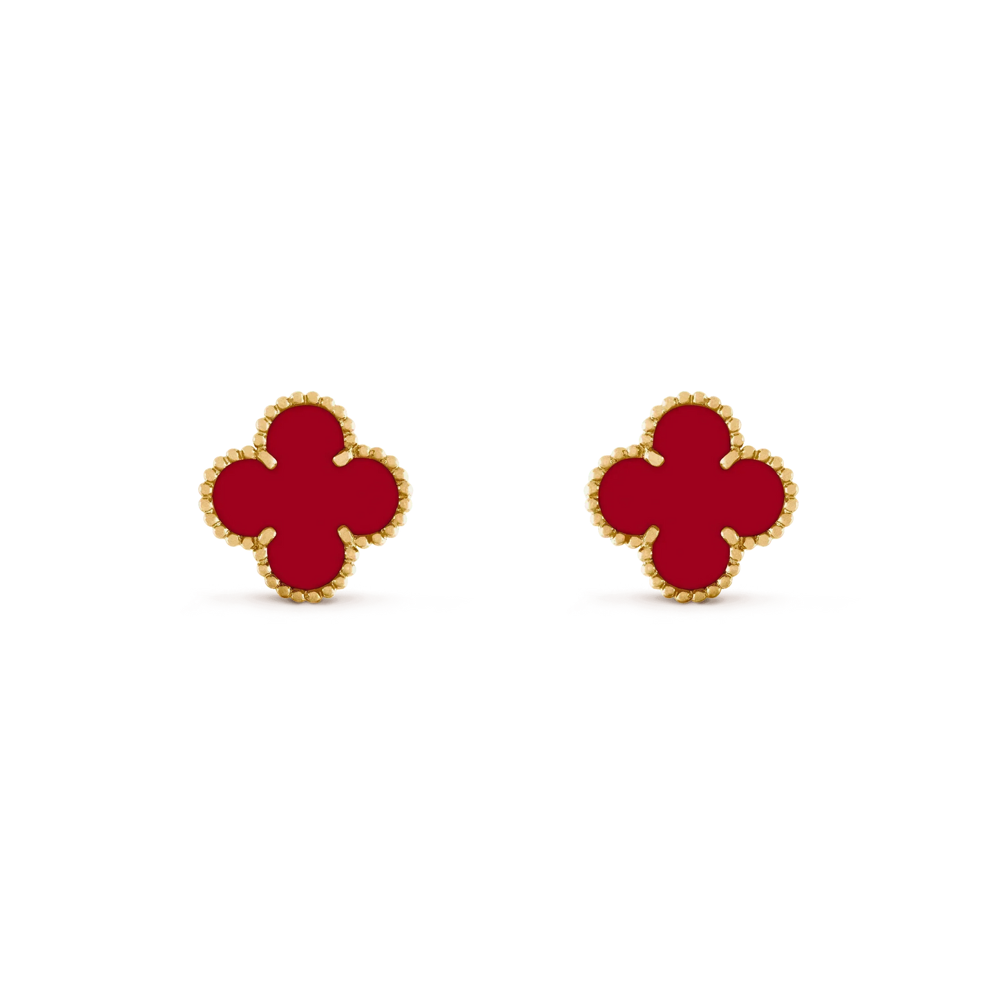 [Lumi Jewels]CLOVER MEDIUM 1 MOTIFS CARNELIAN  EARRINGS