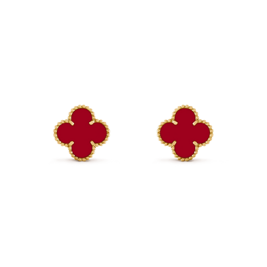 [Lumi Jewels]CLOVER MEDIUM 1 MOTIFS CARNELIAN  EARRINGS
