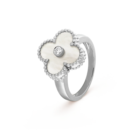 [Lumi Jewels]CLOVER SILVER MOP DIAMOND RING