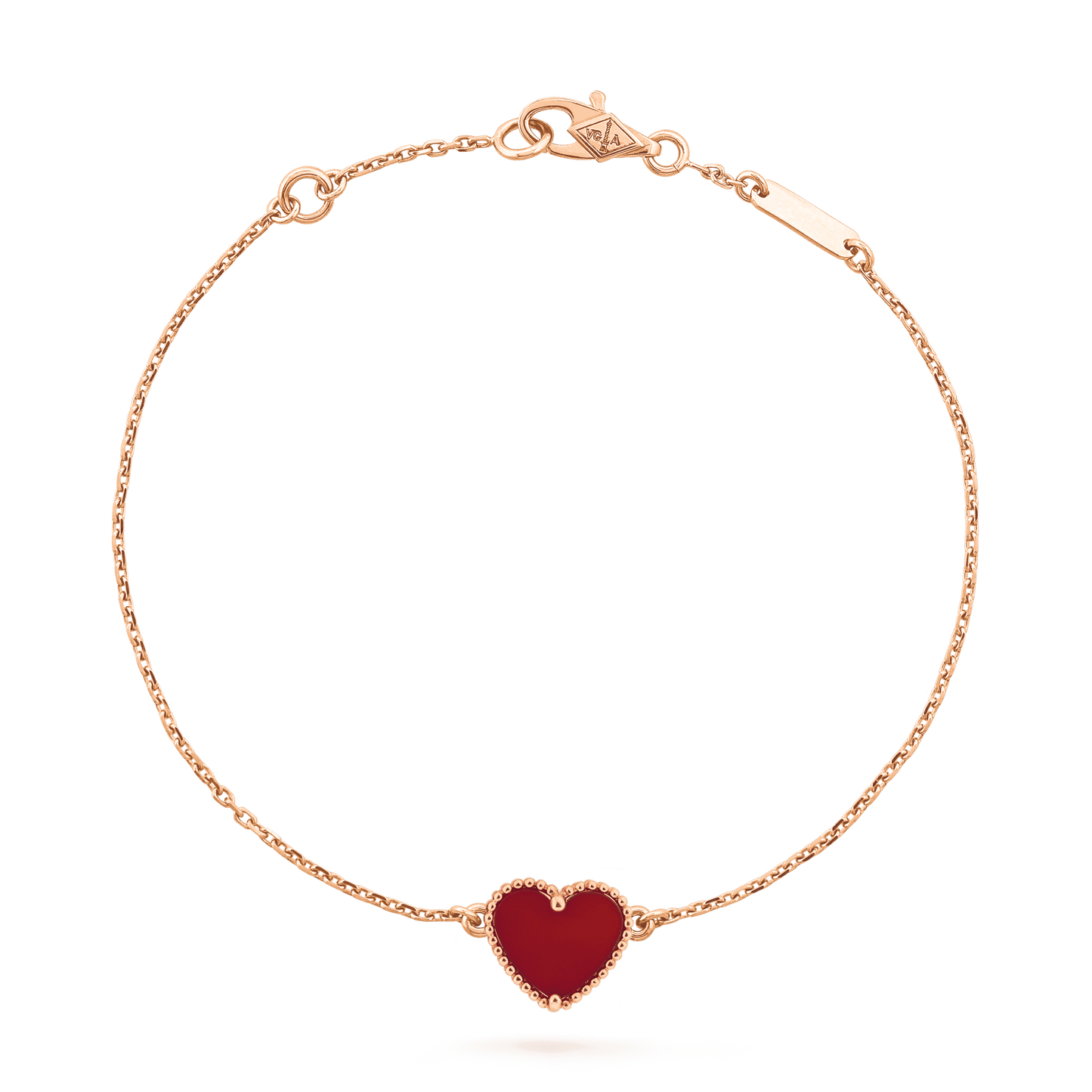 [Lumi Jewels]HEART CARNELIAN PINK GOLD BRACELET