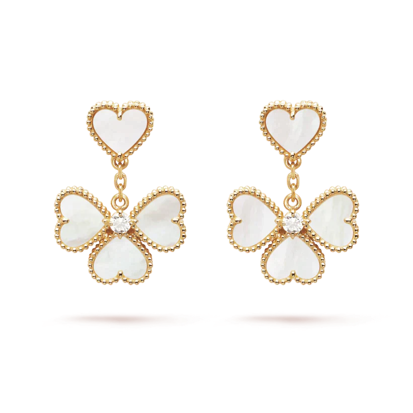 [Lumi Jewels]CLOVER SWEET WHITE MOP EARRINGS